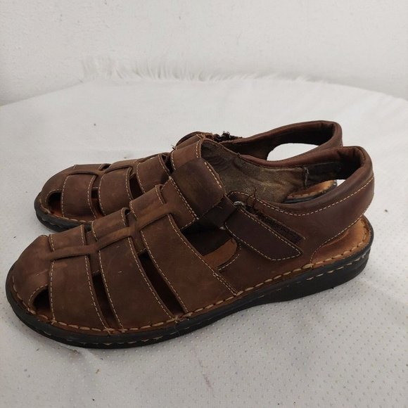 Minnetonka Brpwn Fisherman Sandals Womens Size 12 Narrow Closed Toe  5324 Shoes - Picture 3 of 10